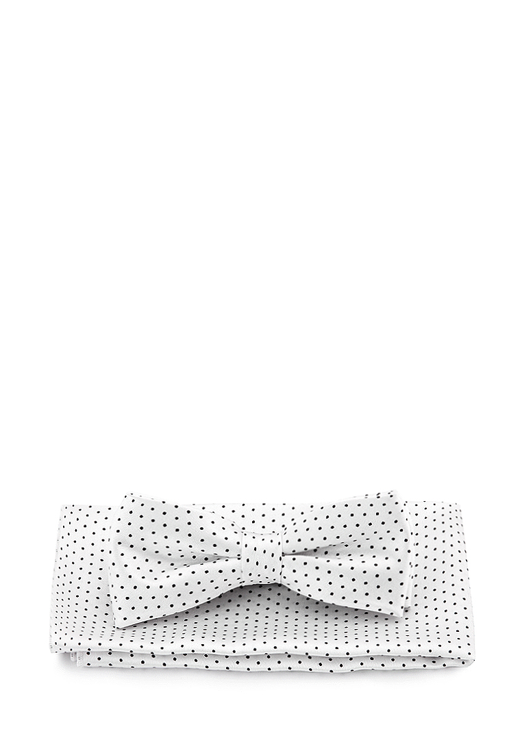 Greg-poly 23-белый 307.1.68 Галстук-бабочка мужской с платком