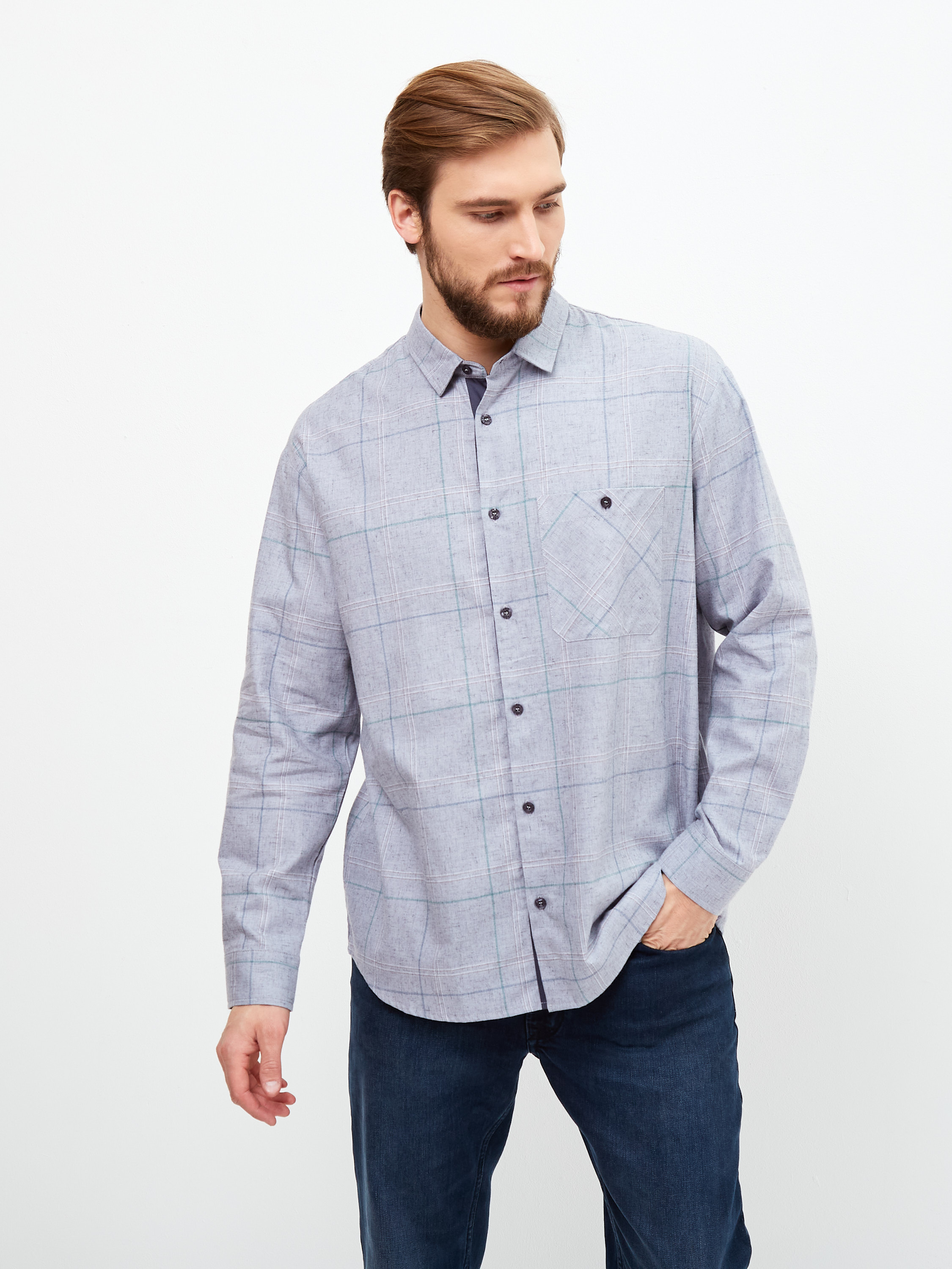 S345/111/4601/P/1 Сорочка мужская длинный рукав