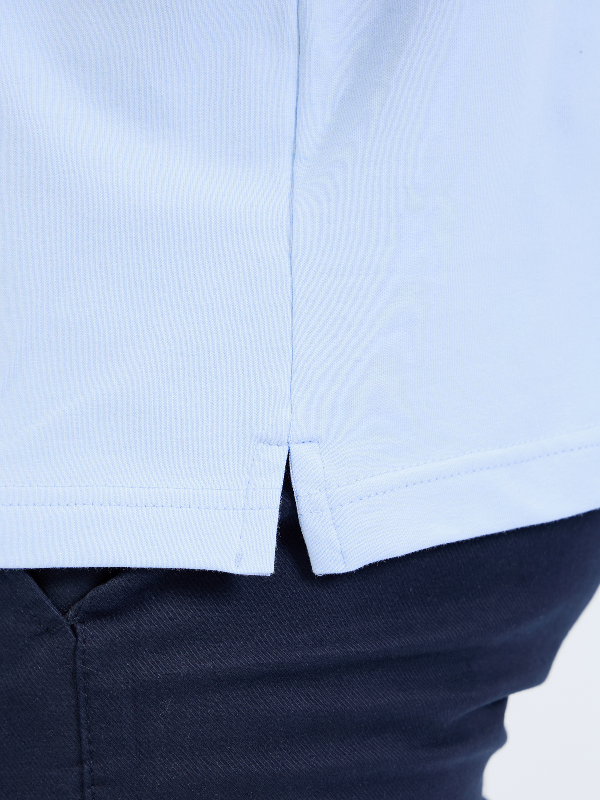 G149R-KO1246T-SA5120 (св.голубой) Джемпер мужской с воротником поло короткий рукав