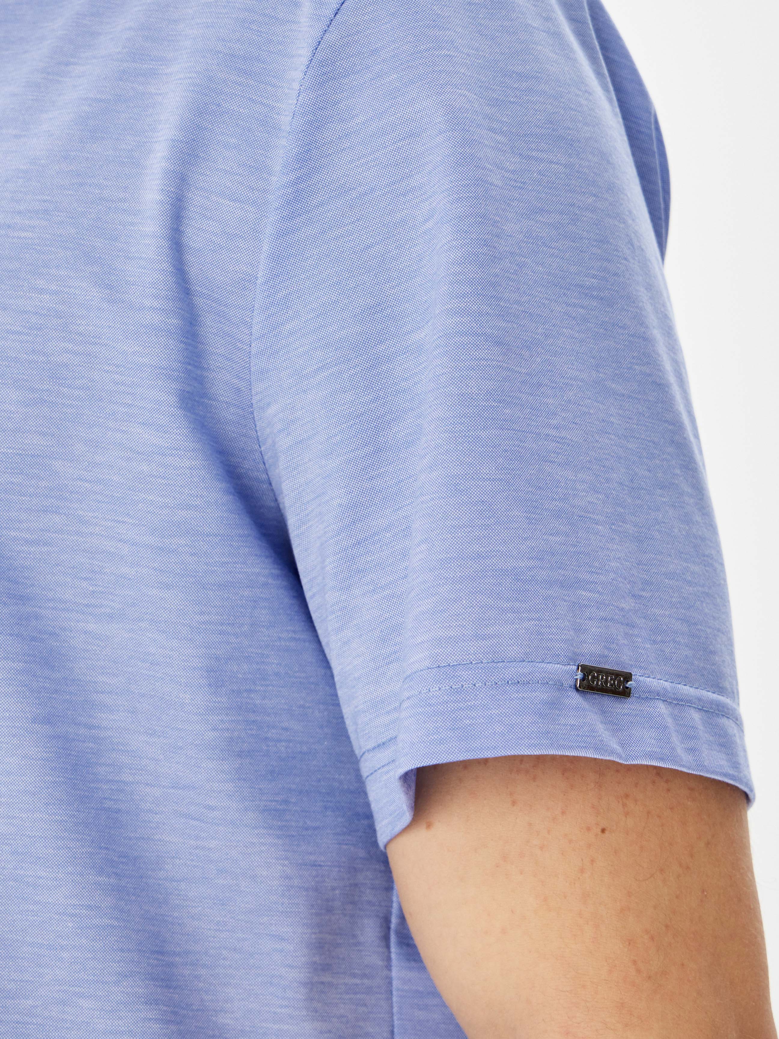 G143-PM-LT1629 (голубой) Рубашка трикотажная мужская короткий рукав