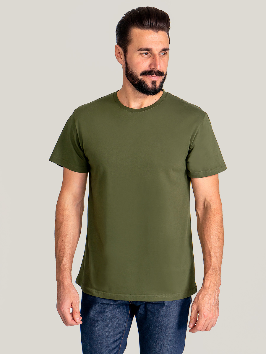 G145-RD-8004 (хакки) Футболка мужская короткий рукав