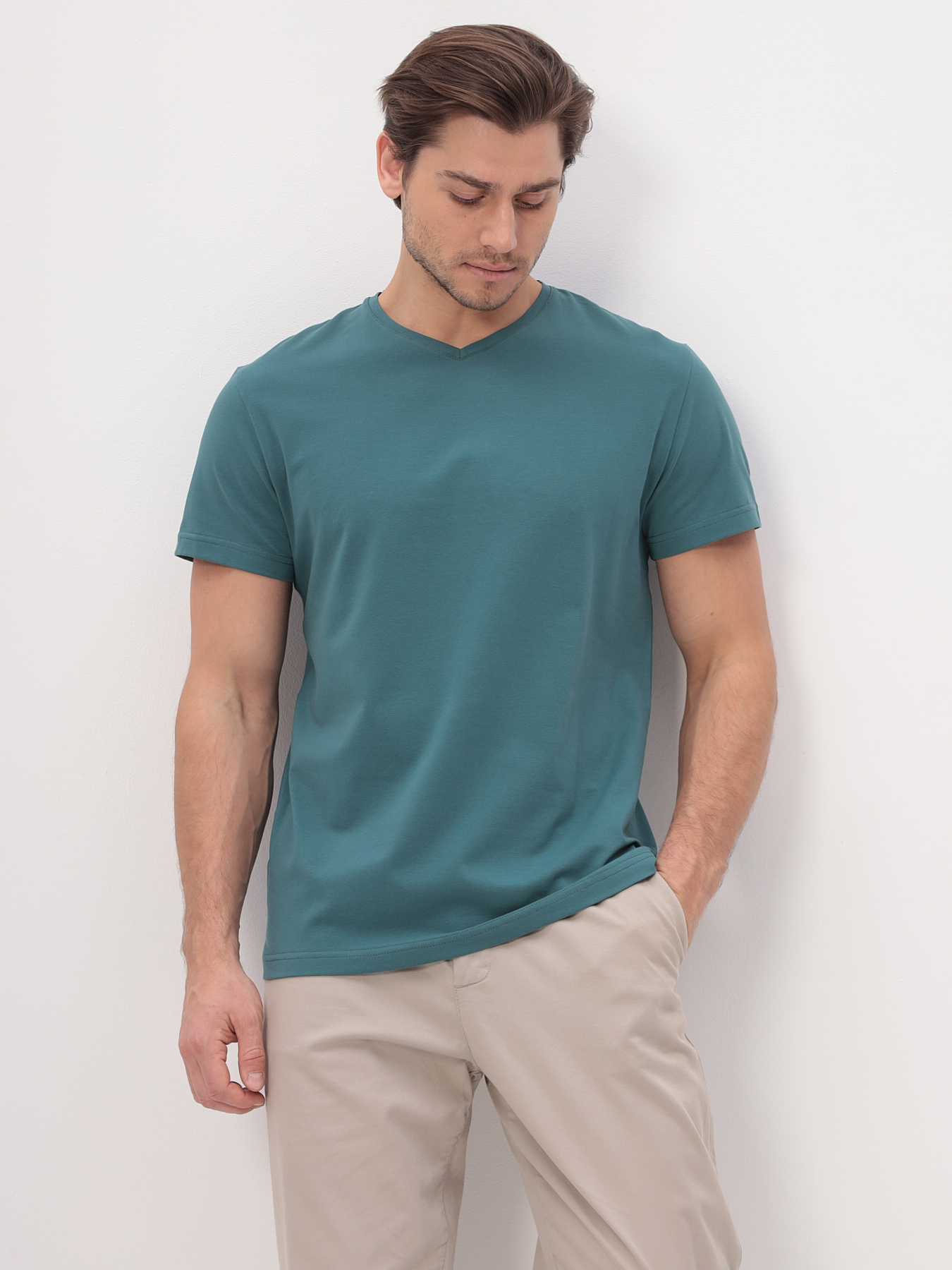 G146-KO-SA-S5124 (т.ментол) Футболка мужская короткий рукав