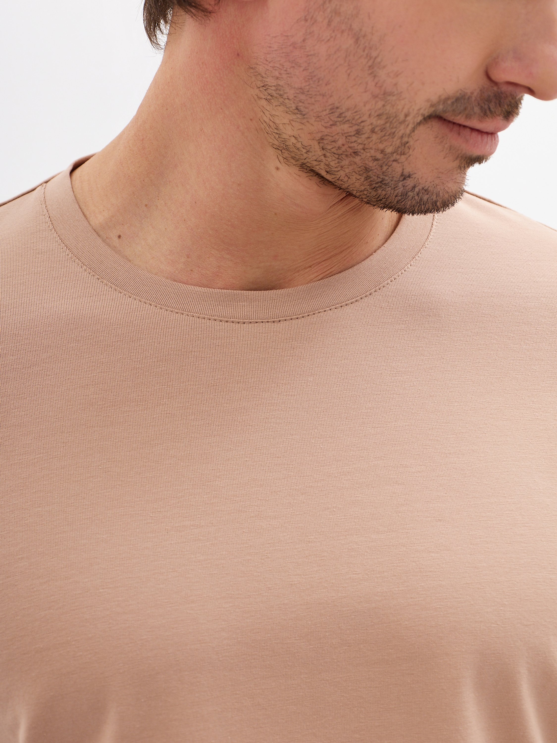 G145-KO-HJ-20125-N (бежевый) Футболка мужская короткий рукав