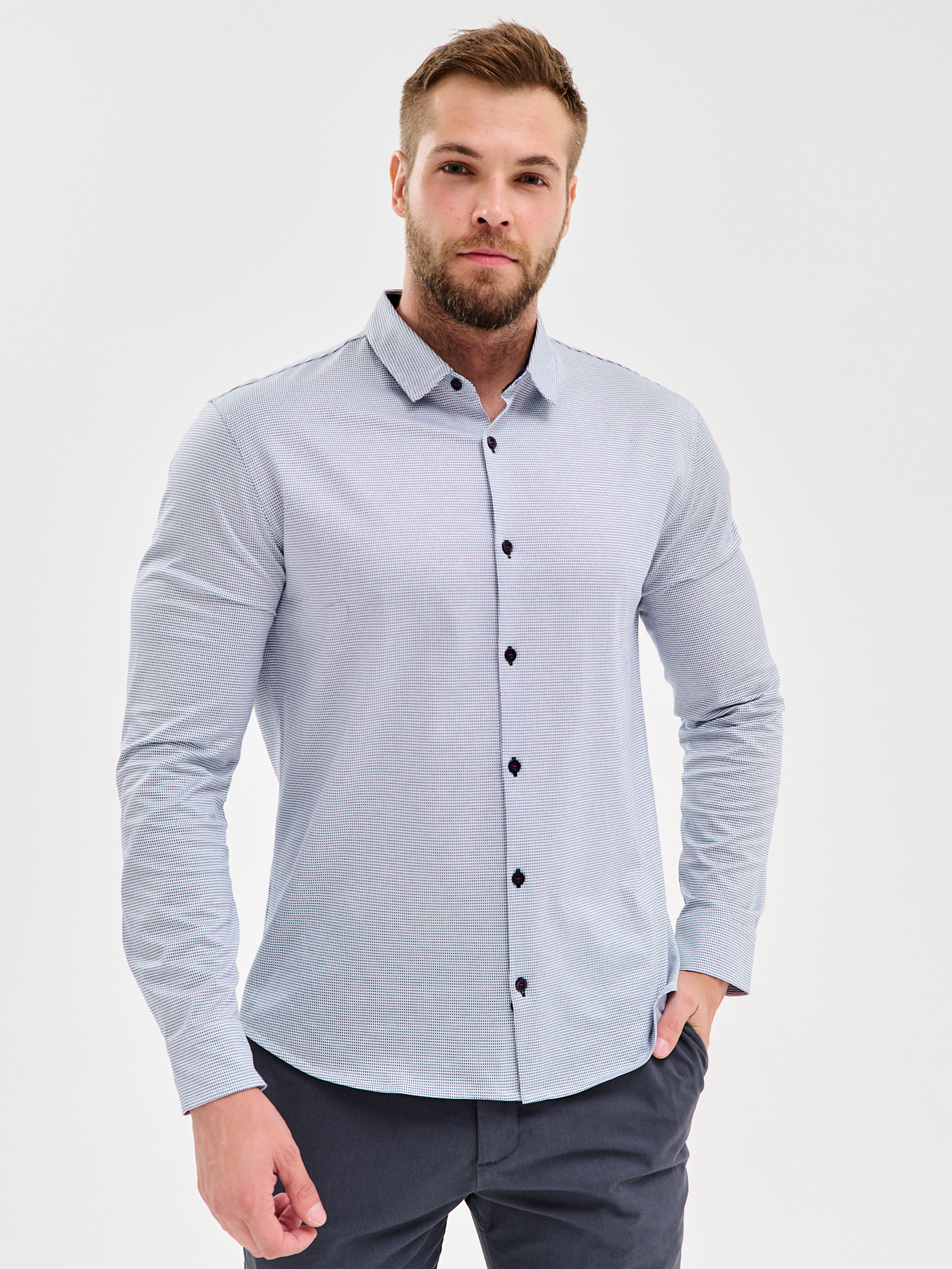 SK123/131/0403/ZN/1 Сорочка мужская длинный рукав