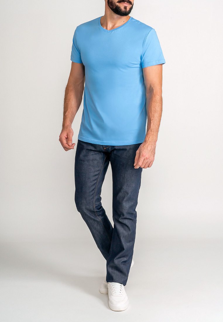 G146-RD-3025 (голубой) Футболка мужская короткий рукав