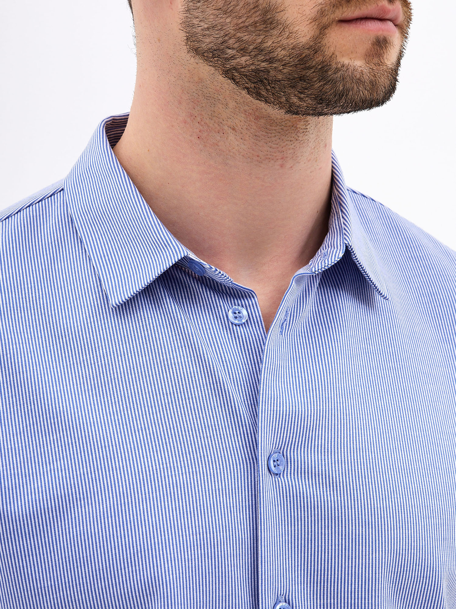 G143-TD4-LT3931 (голубой) Рубашка мужская короткий рукав