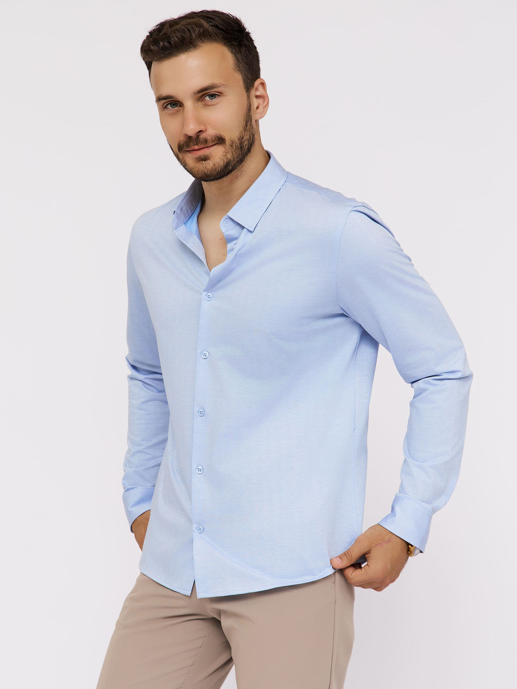 SK203/131/0414/ZN Рубашка трикотажная мужская