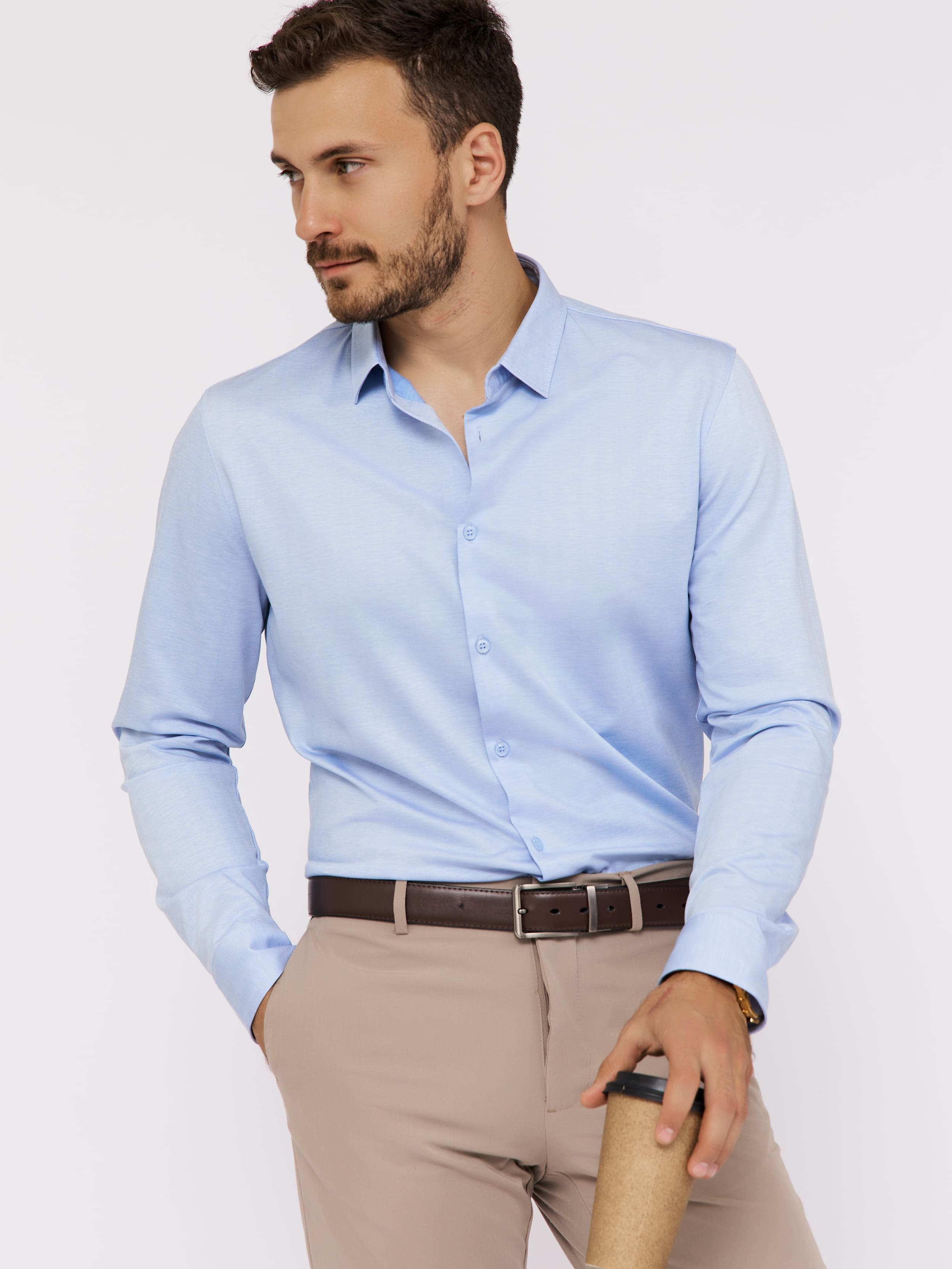 SK203/131/0414/ZN Рубашка трикотажная мужская