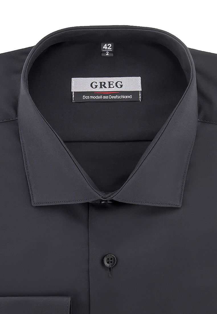 340/119/BLK Сорочка мужская длинный рукав