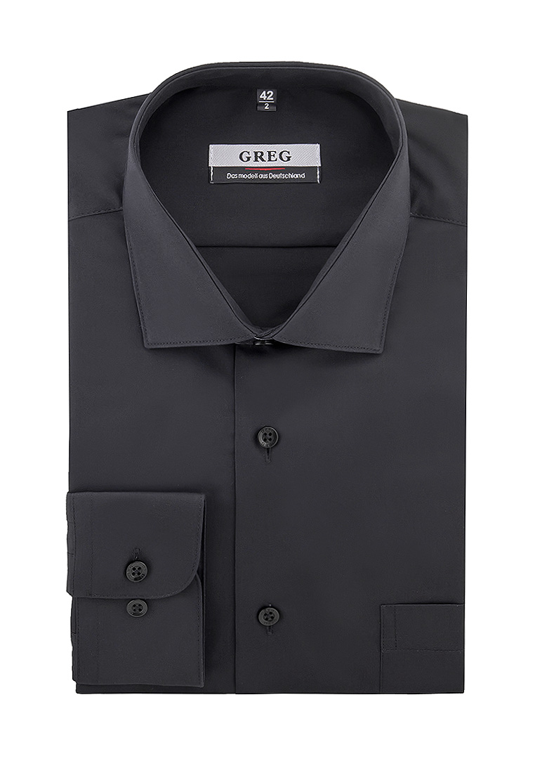 340/119/BLK Сорочка мужская длинный рукав