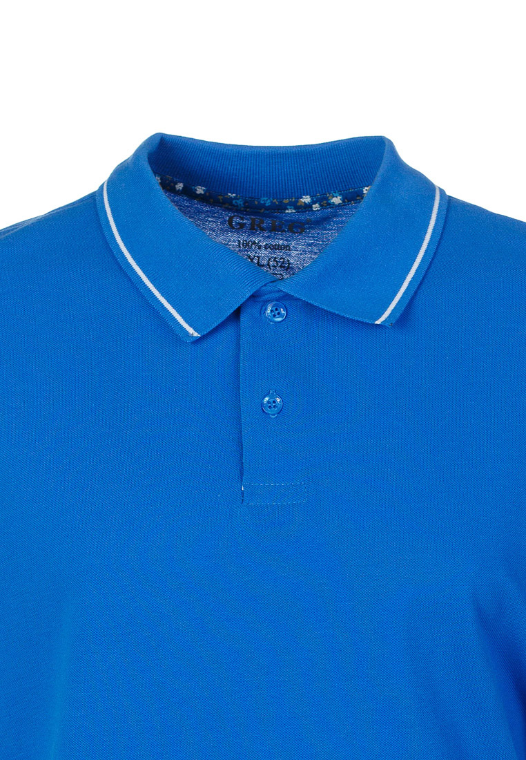 G134 (голубой) Джемпер мужской с воротником поло короткий рукав