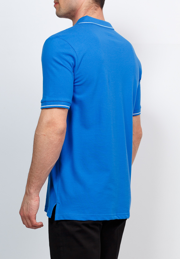 G134 (голубой) Джемпер мужской с воротником поло короткий рукав