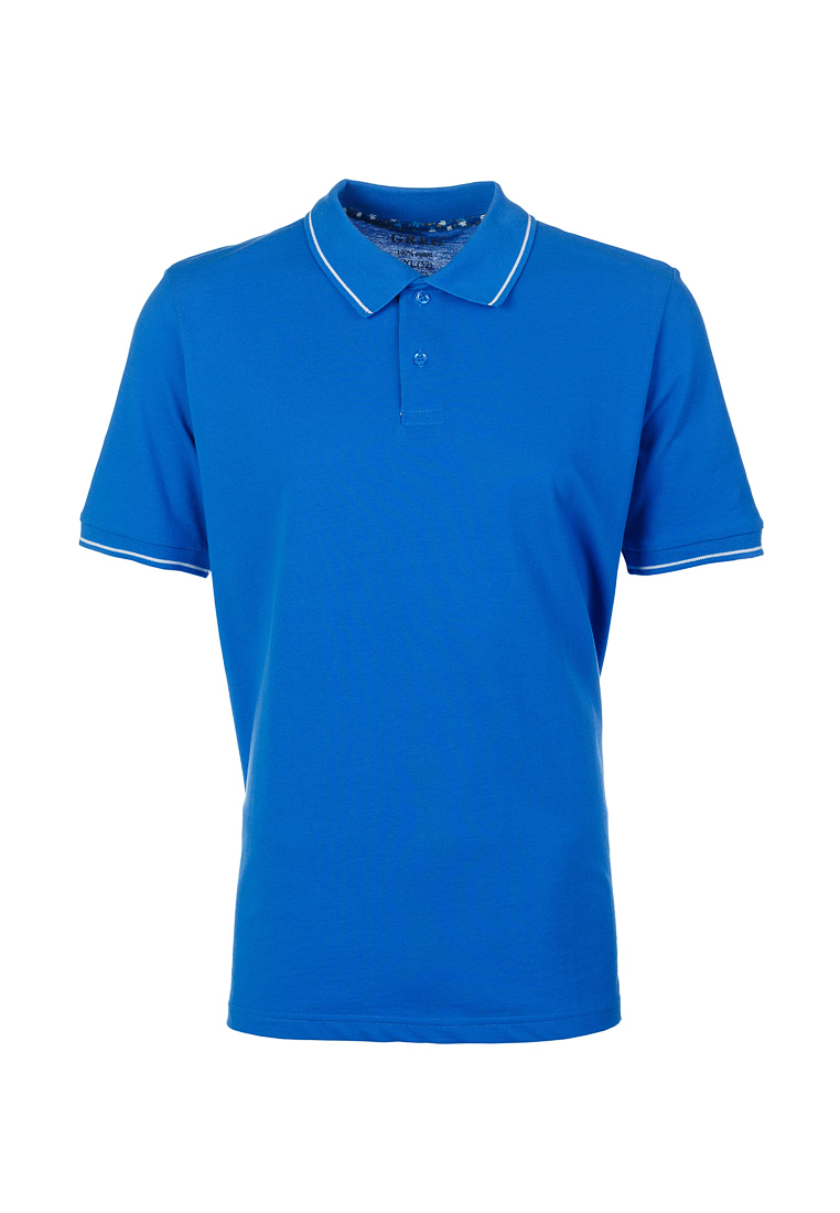 G134 (голубой) Джемпер мужской с воротником поло короткий рукав