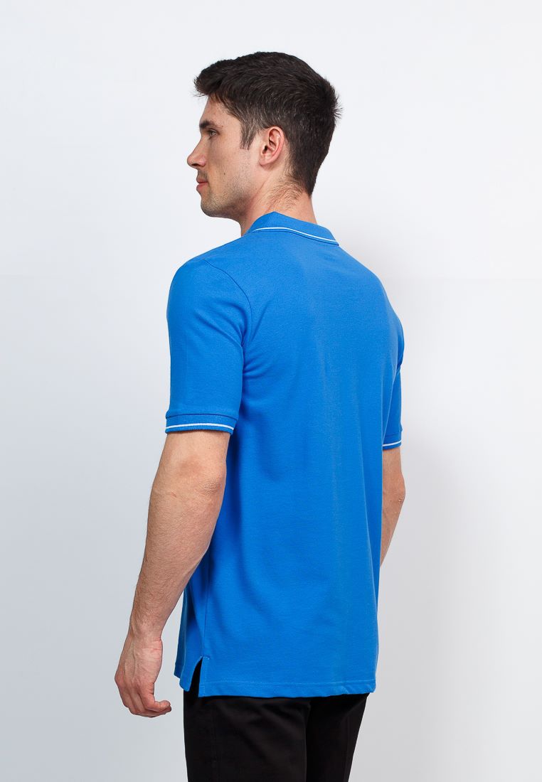 G134 (голубой) Джемпер мужской с воротником поло короткий рукав