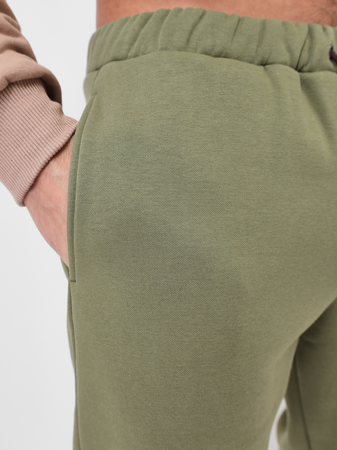 G-TRK-OZ03B-002K-оливковый Брюки мужские трикотажные