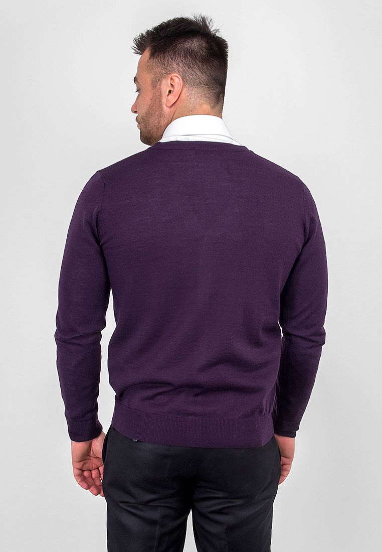 G135-1734 (фиолетовый) Кардиган мужской