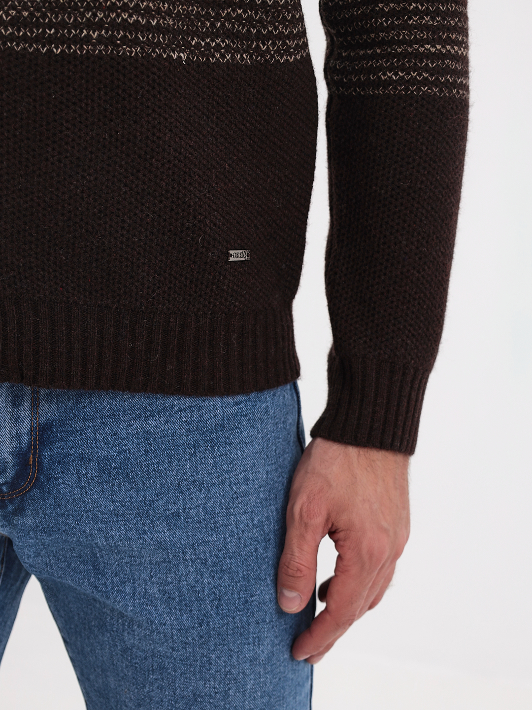 G139-полосы D3 (кофе) Жакет мужской