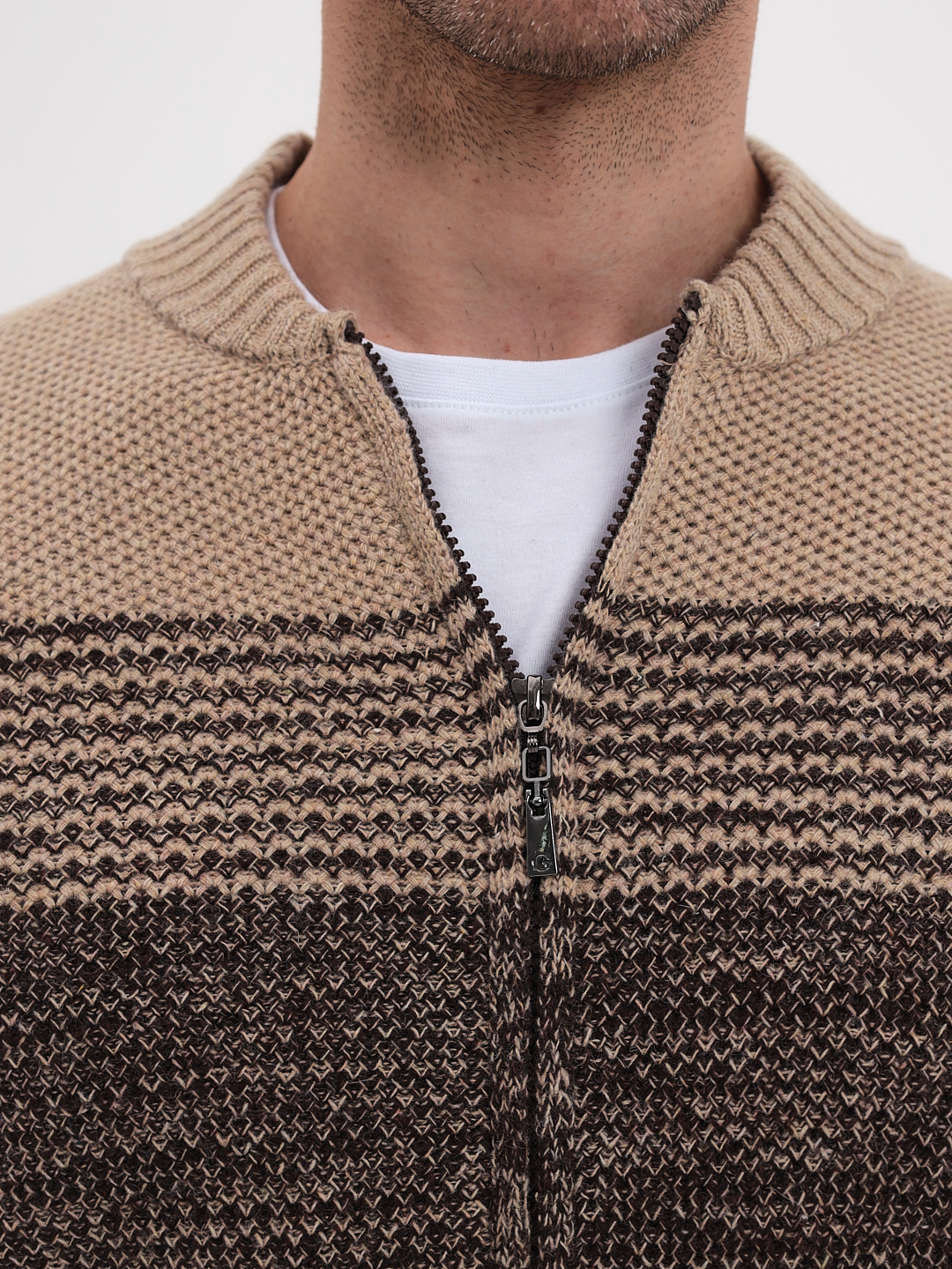 G139-полосы D3 (кофе) Жакет мужской