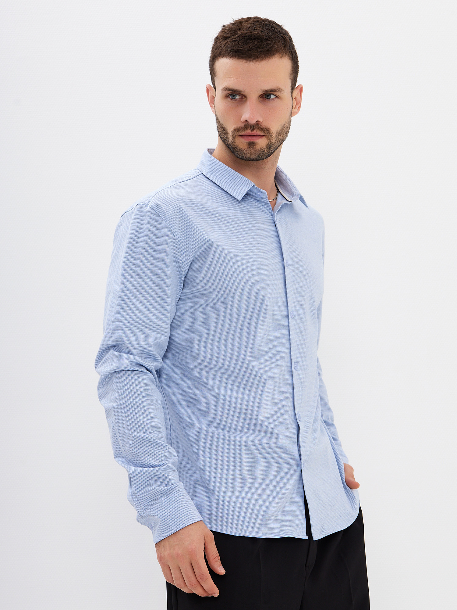 SK213/131/7328/ZN/1p Рубашка трикотажная мужская