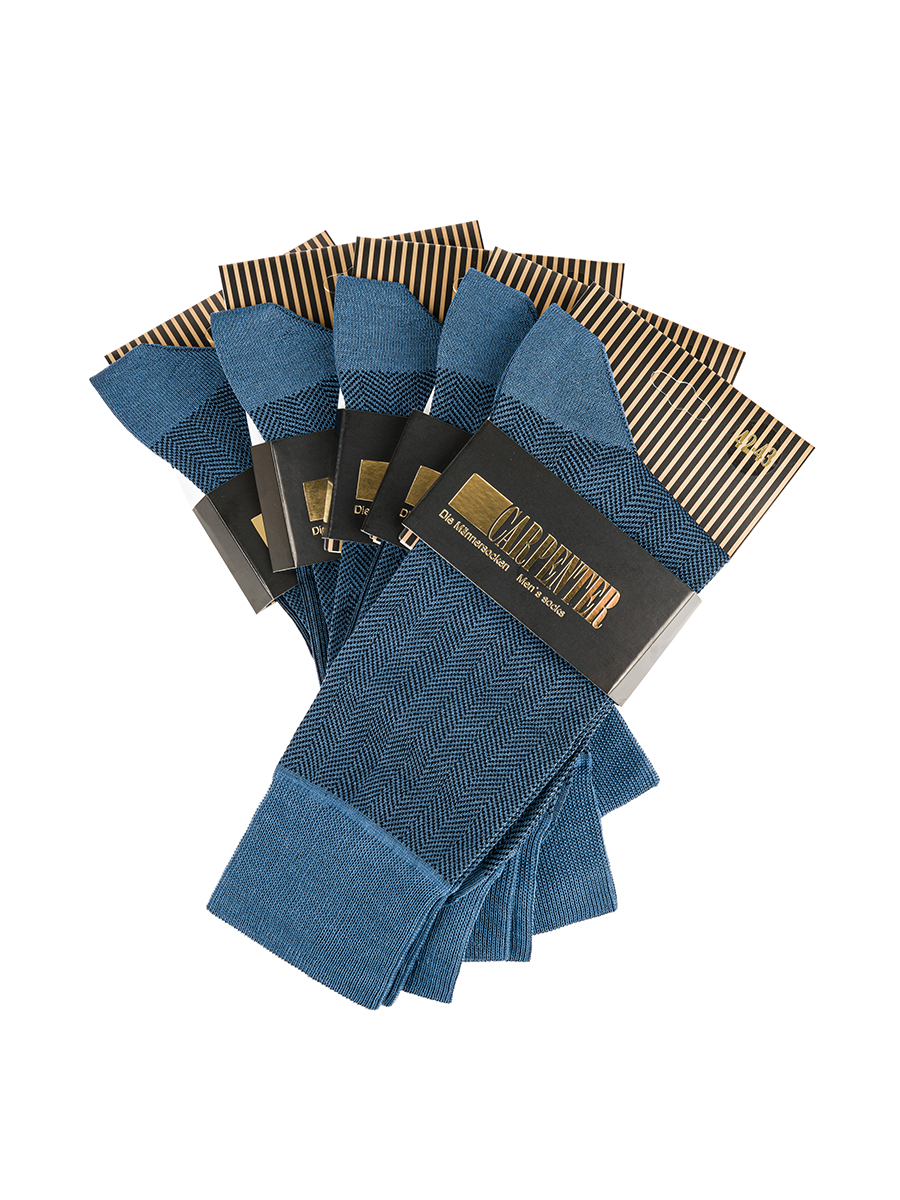 Cr-19/03 голубой Носки мужские (в упаковке 5 пар)