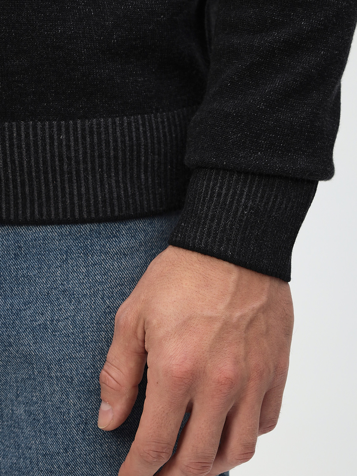 G139-60VB ванизе (чёрн./серый) Кардиган мужской