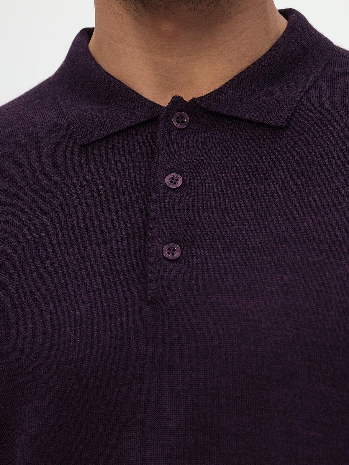 G128-CT 180194 (фиолет) Джемпер мужской с воротником поло
