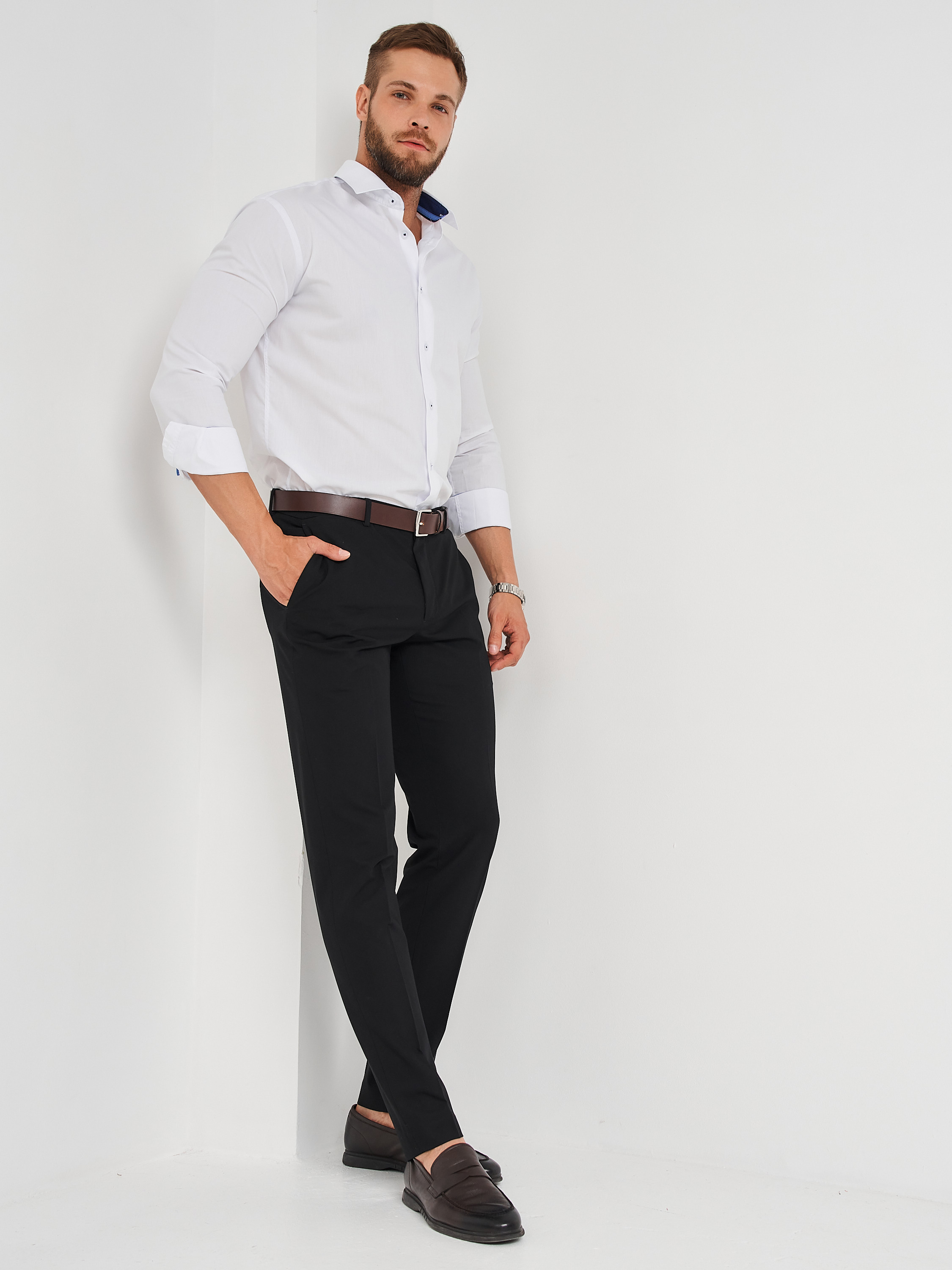 c100/157/ice/Z/12p Сорочка мужская длинный рукав