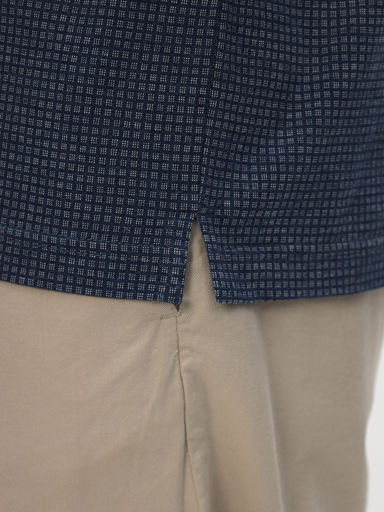 G155-TD1246-LT6954 (синий) Джемпер мужской с воротником поло