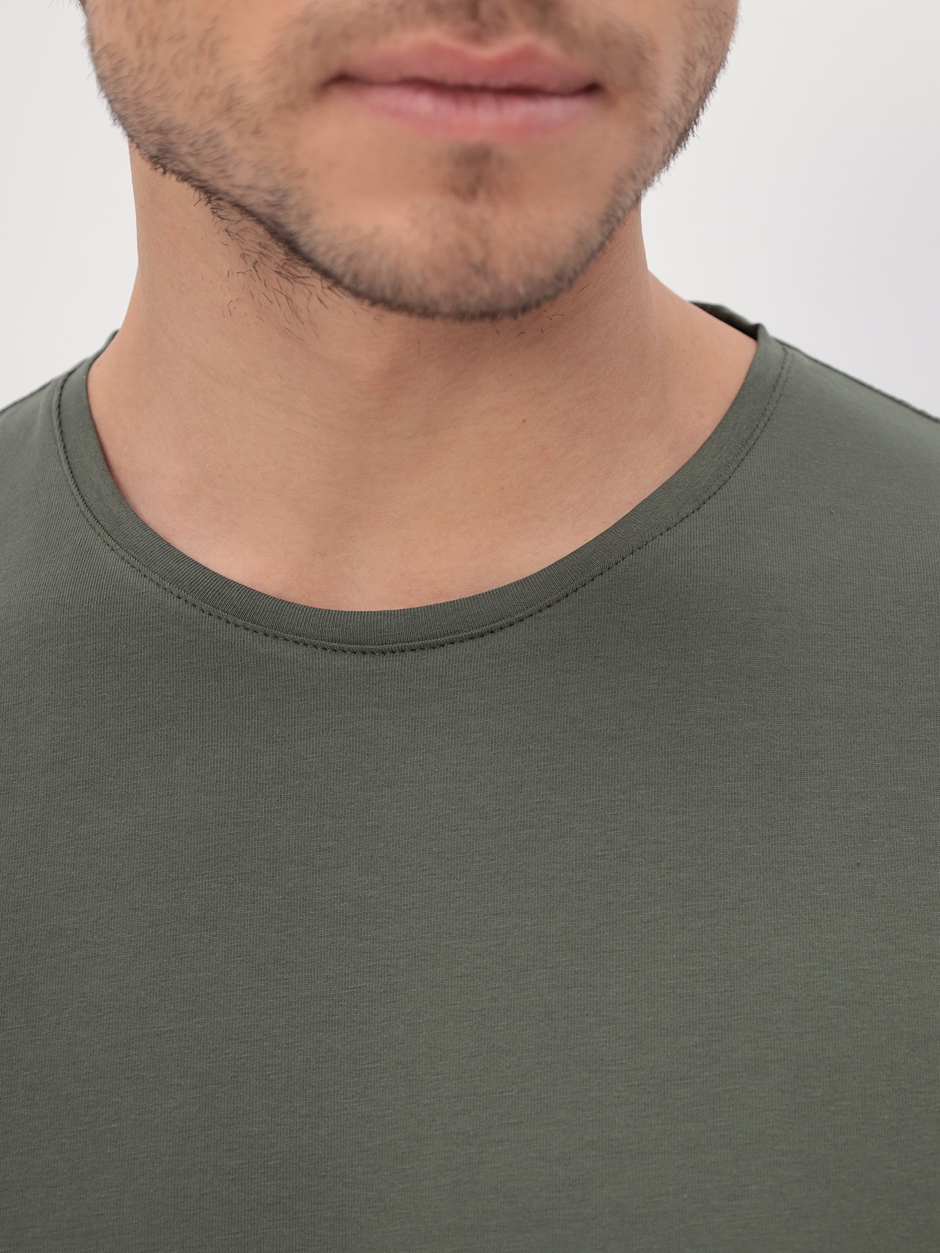 G145-KO-SA-S5094 (хаки) Футболка мужская короткий рукав