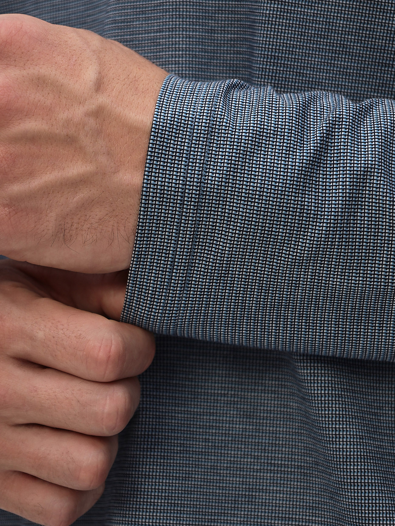 G155-TD1246-LT6952 (синий) Джемпер мужской с воротником поло