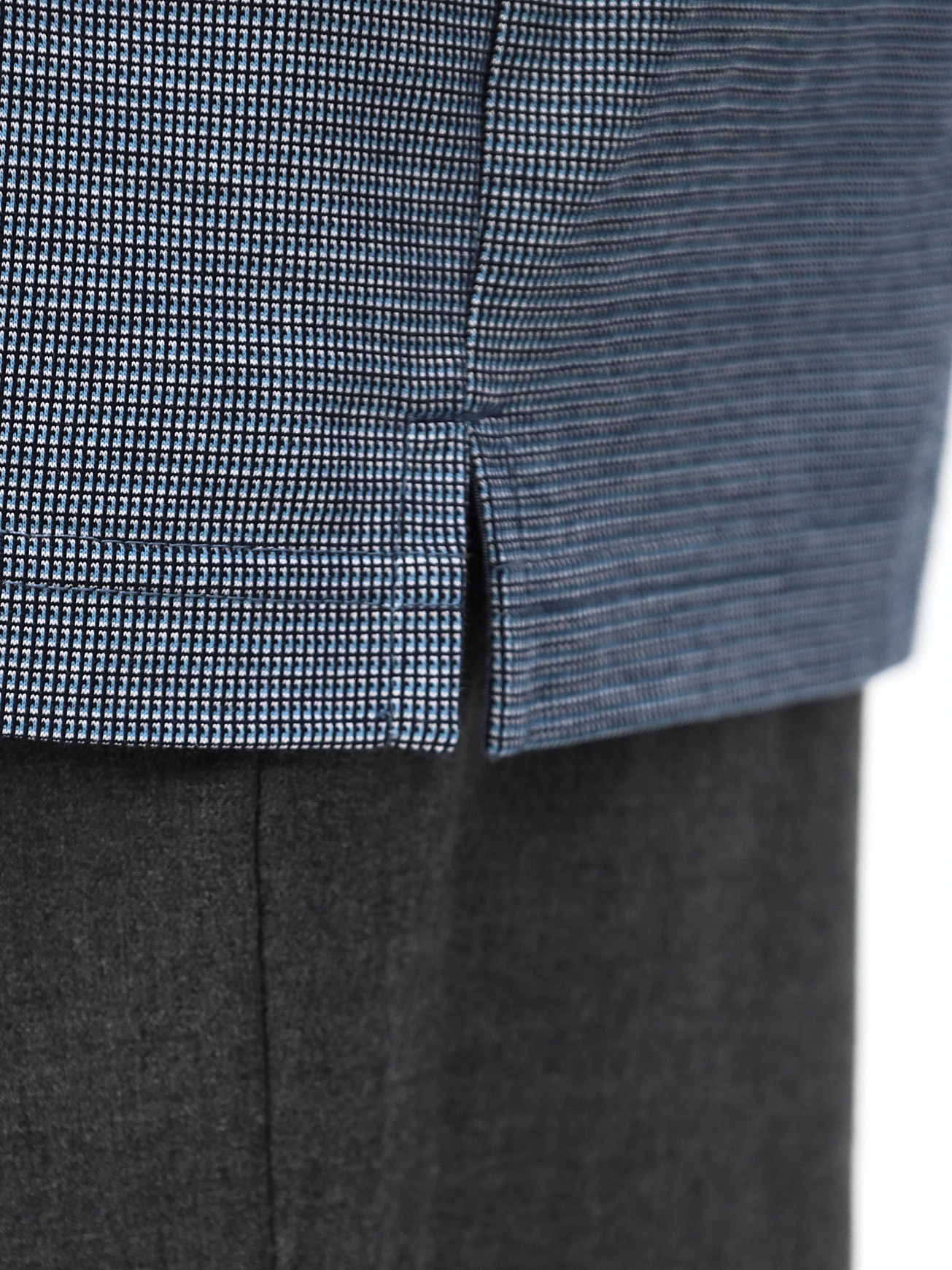 G155-TD1246-LT6952 (синий) Джемпер мужской с воротником поло