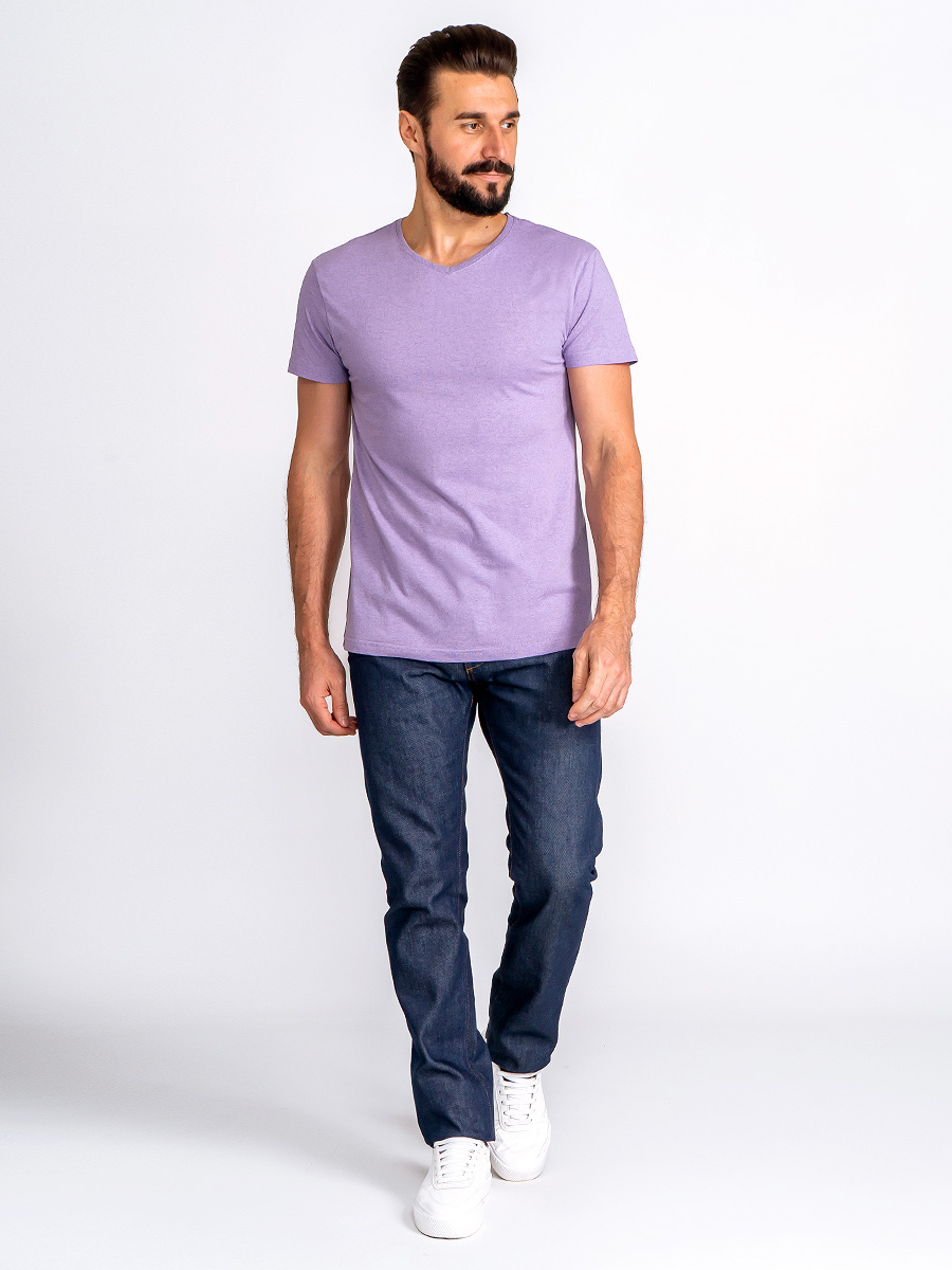 G146-RM-7001_R (сирень м.) Футболка мужская короткий рукав