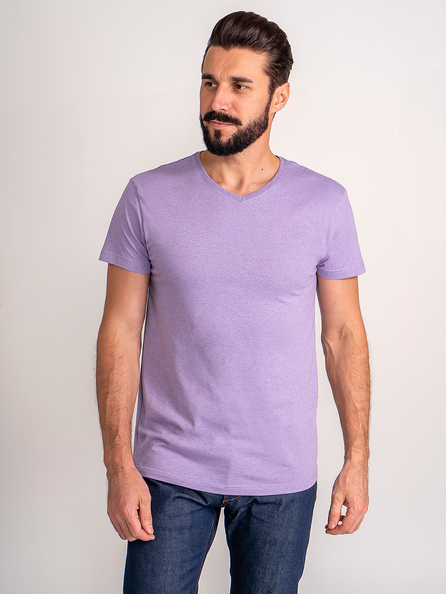 G146-RM-7001_R (сирень м.) Футболка мужская короткий рукав