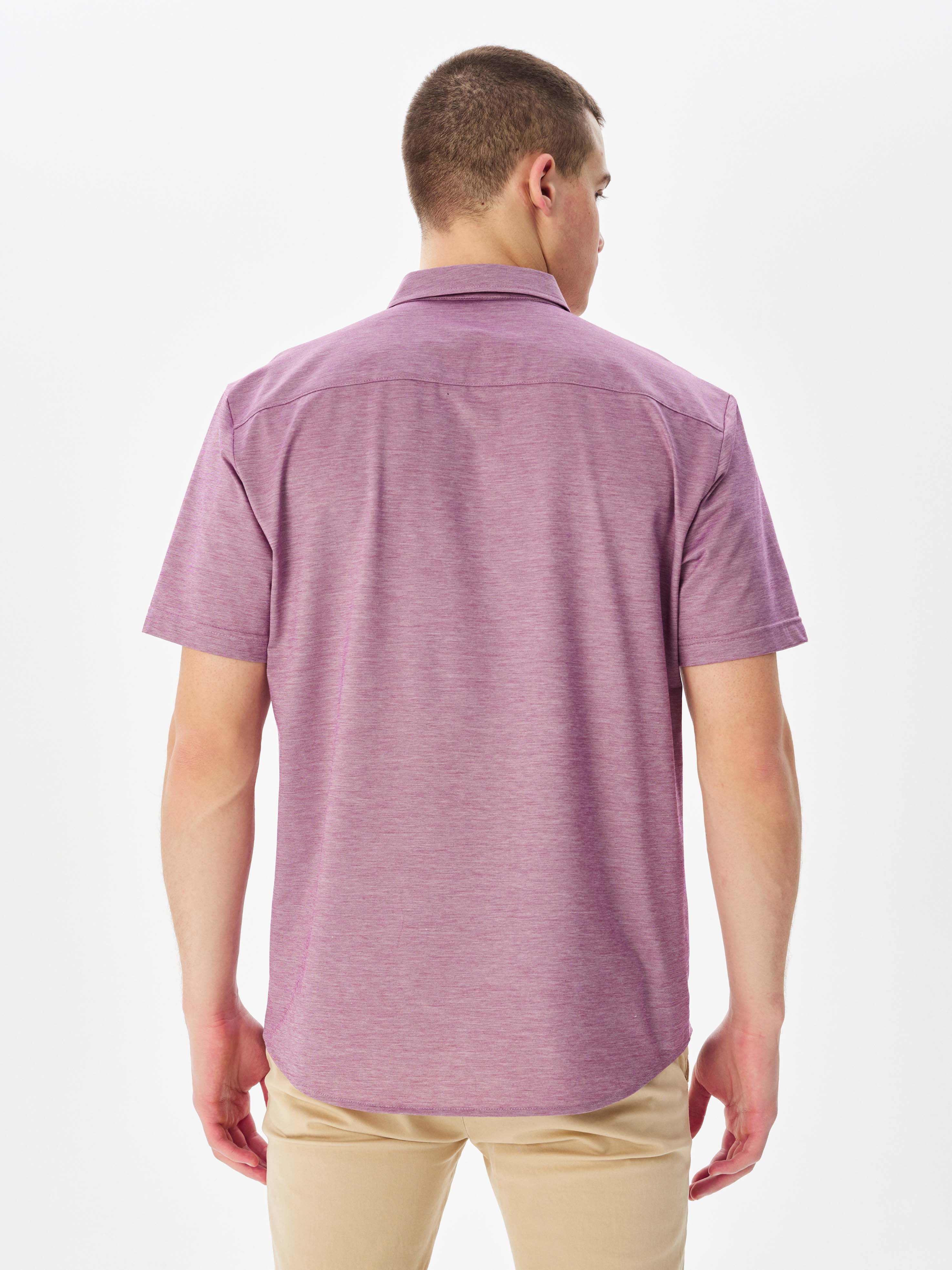 G143-PM-LT1635 (бордо) Рубашка трикотажная мужская короткий рукав