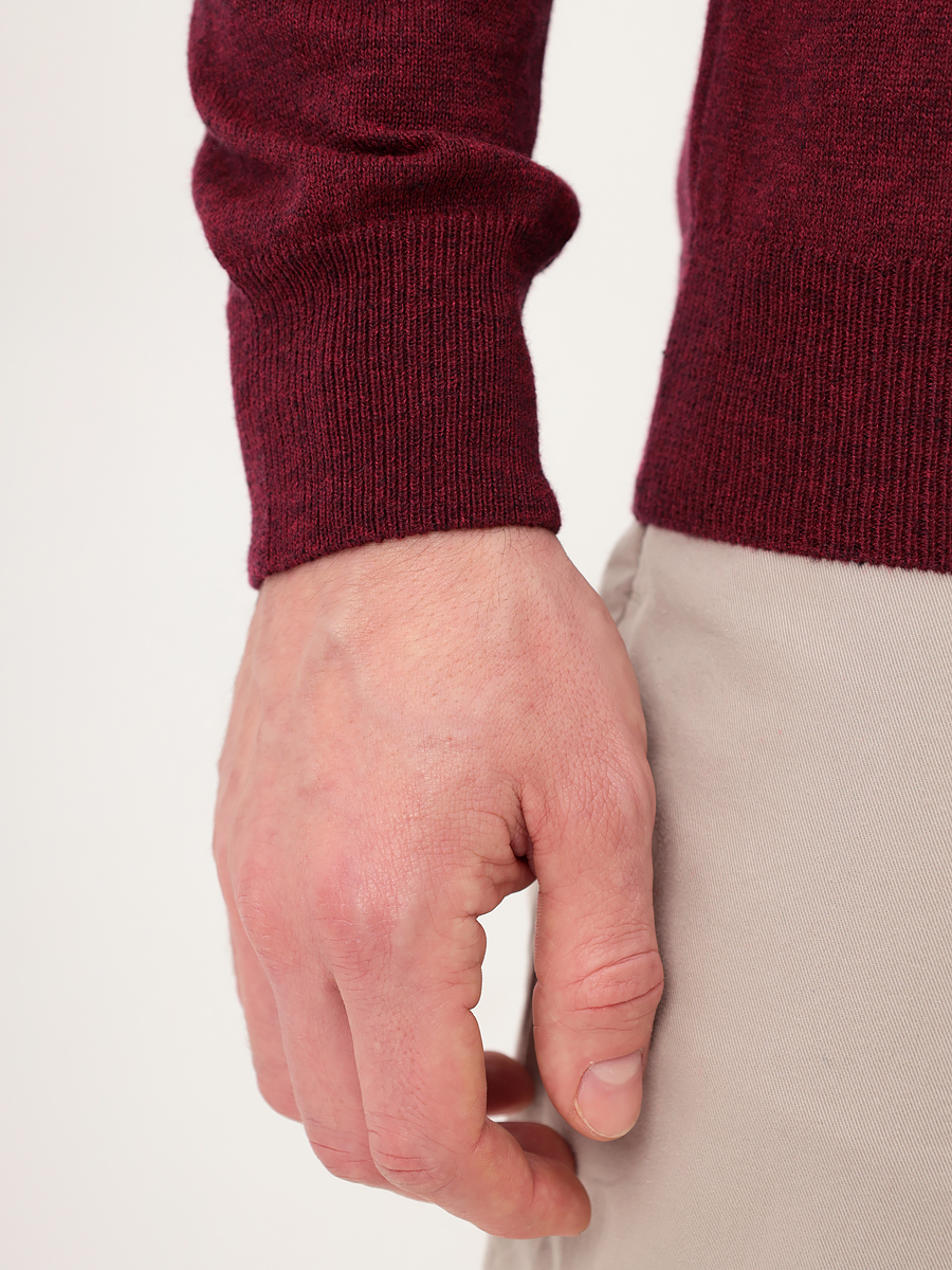 G121-35237-полосы А1(бордо) Джемпер мужской