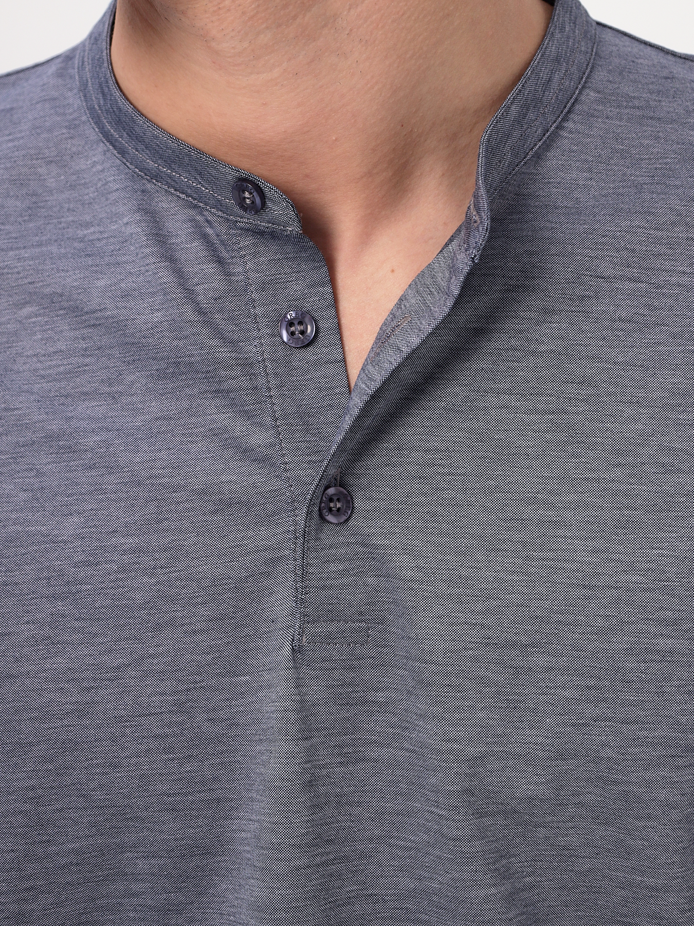 G154-PM4-LT1636 (сине-серый) Джемпер мужской с воротником поло короткий рукав