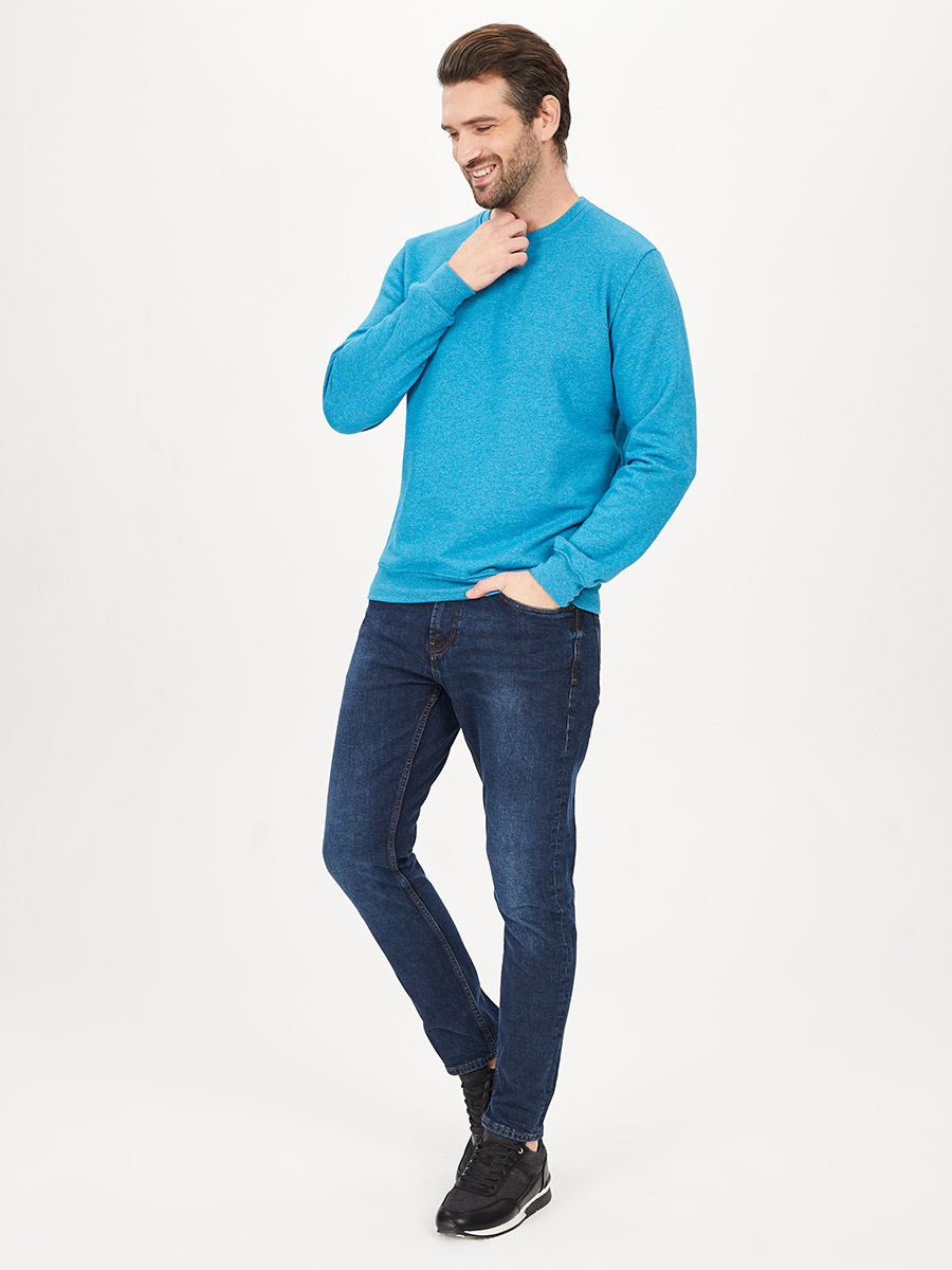 G121-RM-2002 (бирюза) Свитшот мужской
