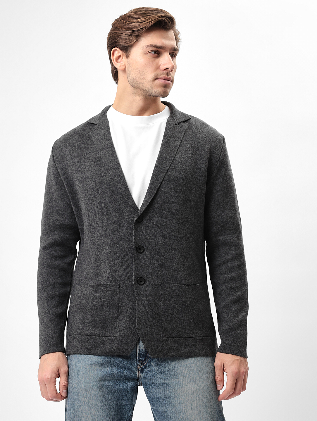 G136-KF-антрацит 305 Кардиган мужской