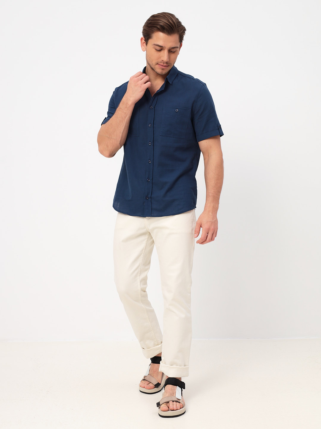 230/201/FLAM/ZS/KP Сорочка мужская короткий рукав