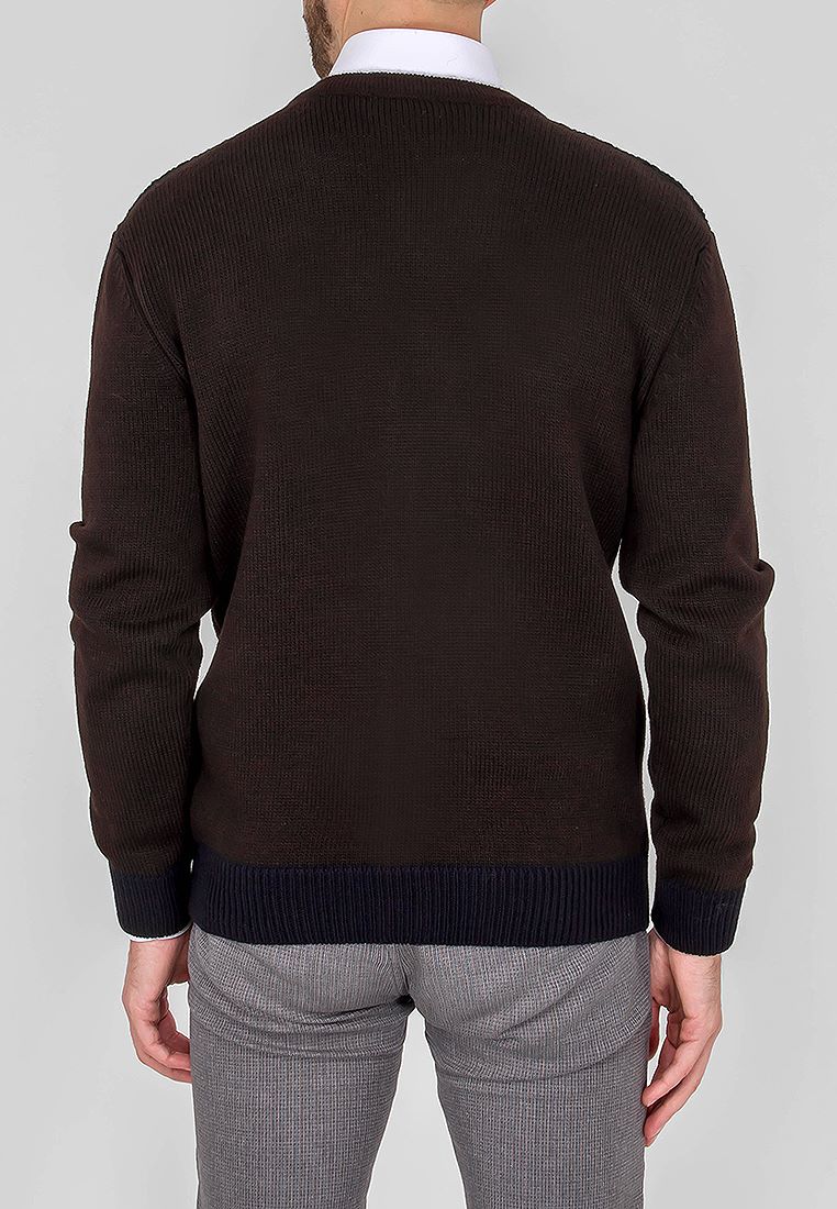 G135-07 цепи D2 (син./корич.) Кардиган мужской