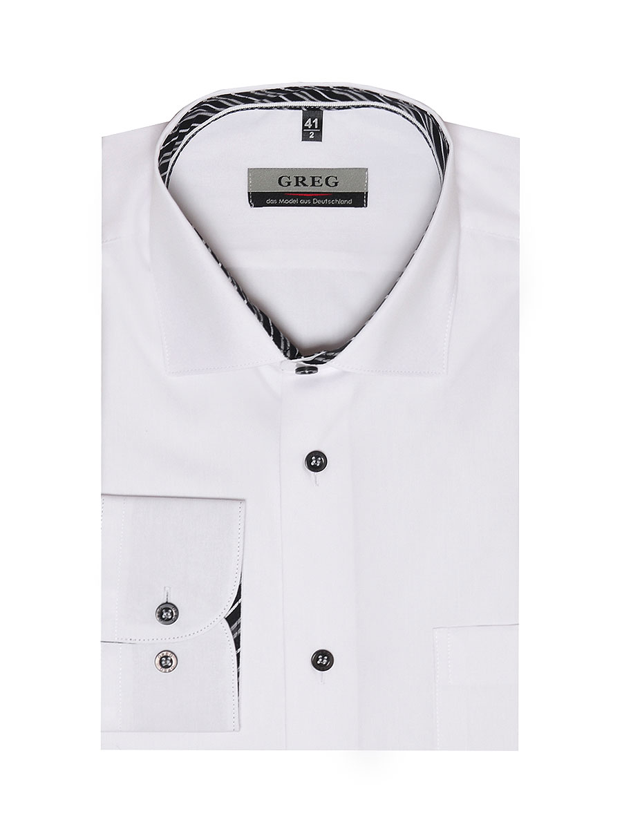 100/119/WH/14p Сорочка мужская длинный рукав