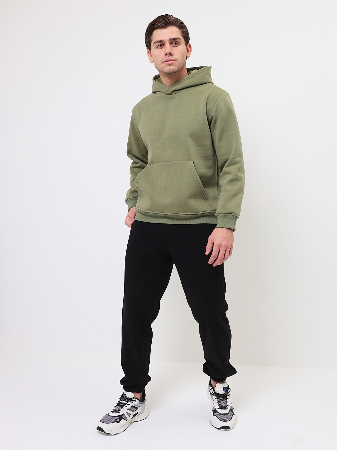 G171-OZ03B-23 (оливковый) Худи мужское