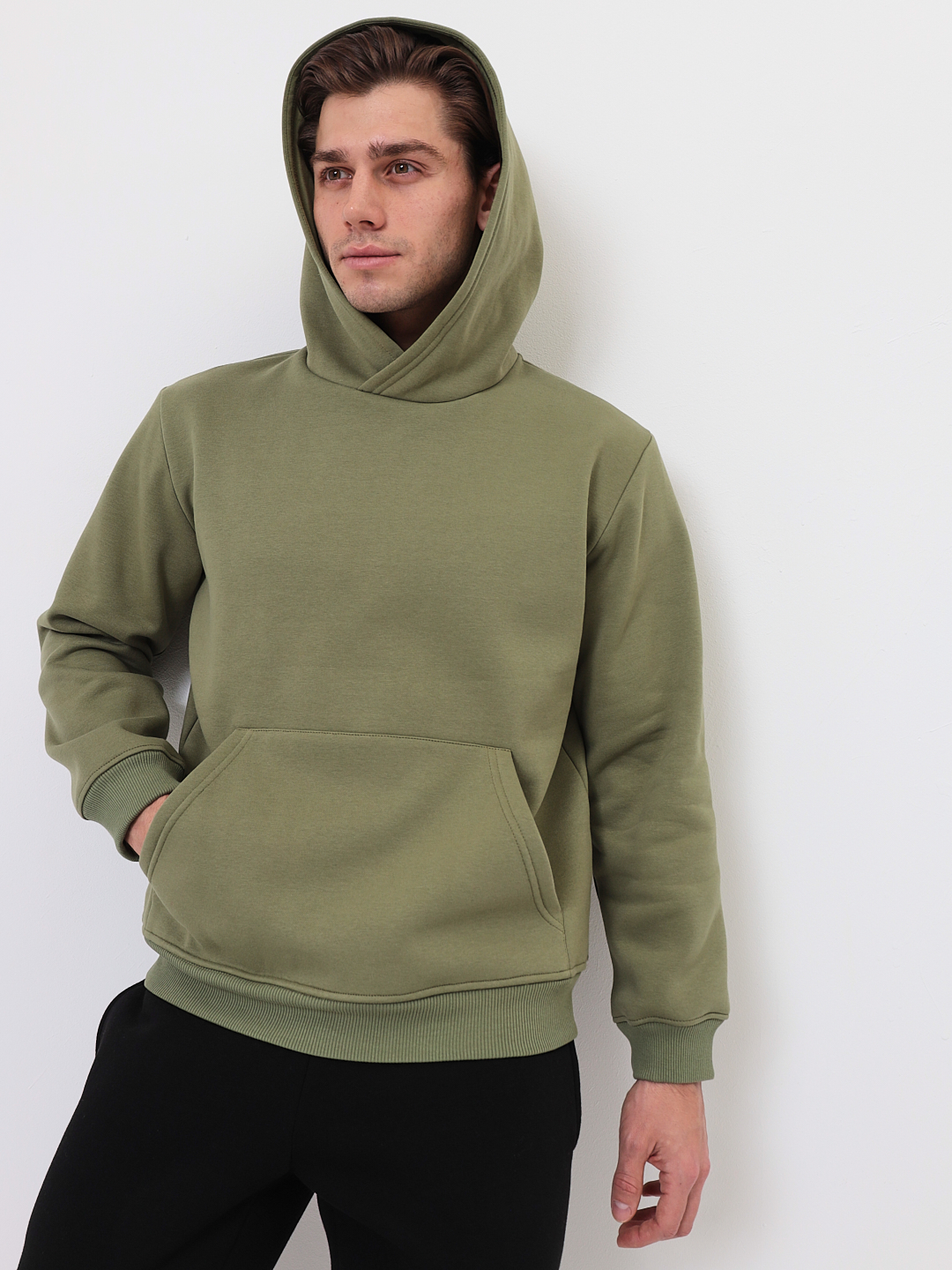 G171-OZ03B-23 (оливковый) Худи мужское
