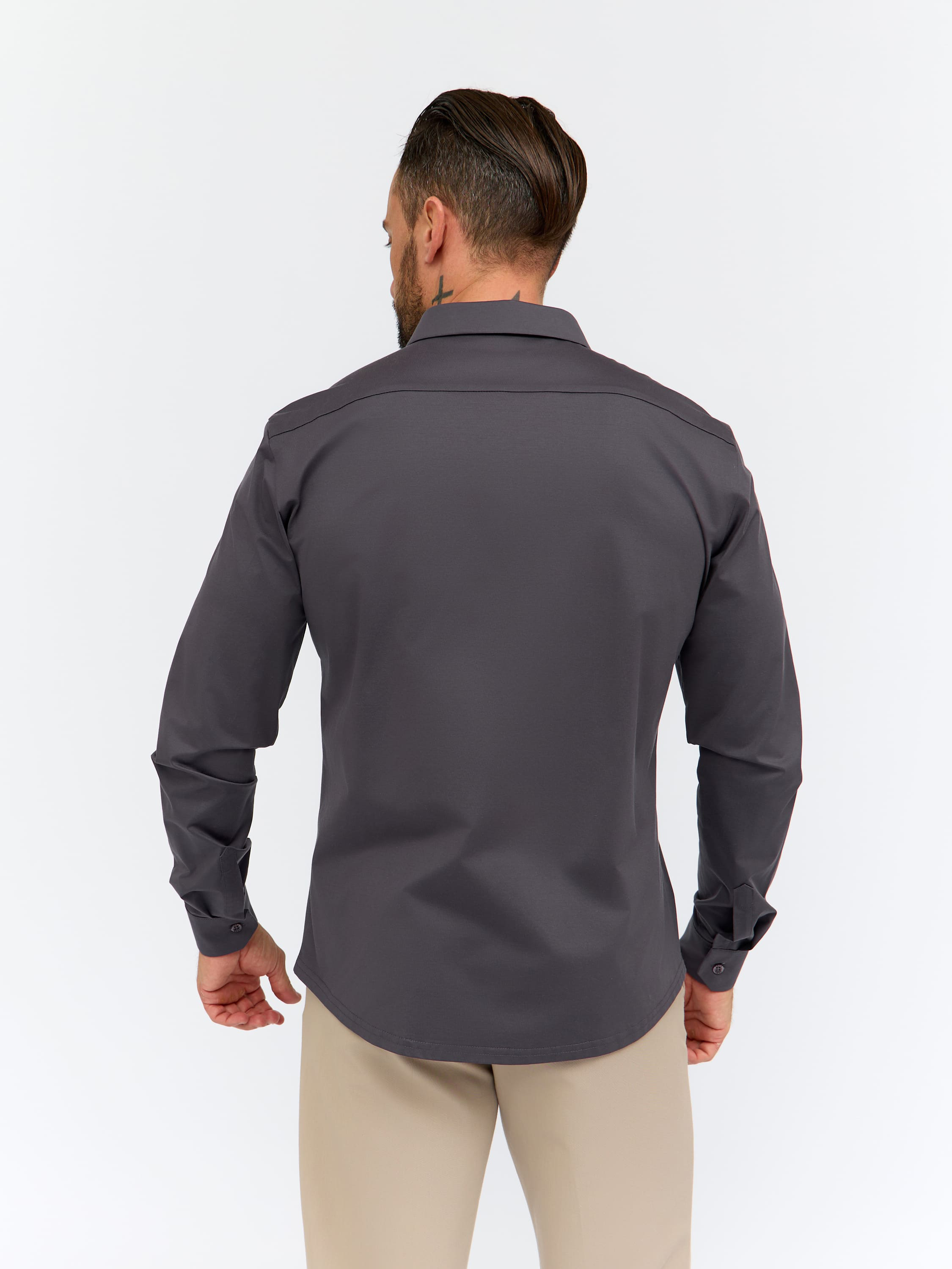 SK330/137/0375/ZN/1p STRETCH Рубашка трикотажная мужская