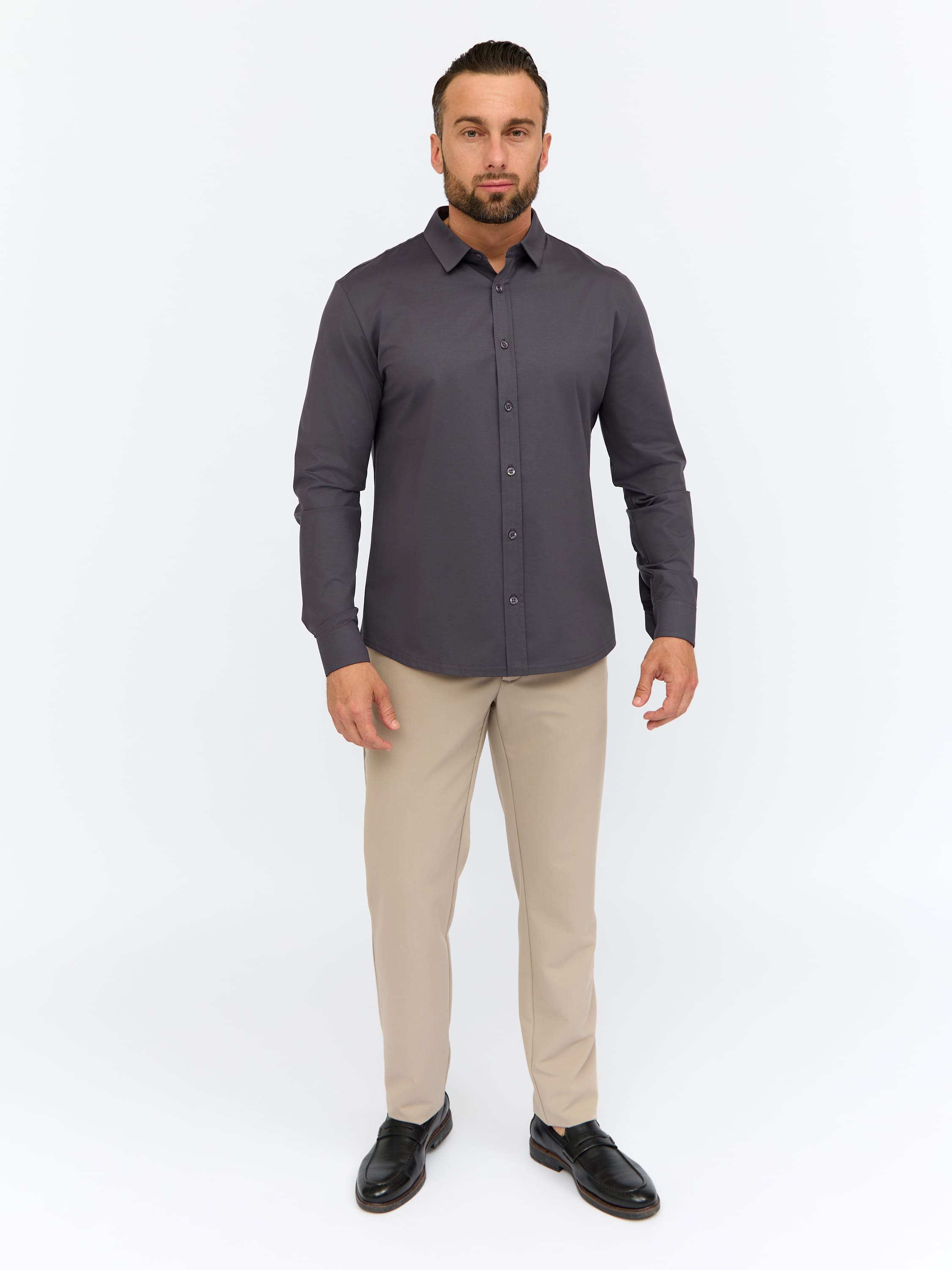 SK330/137/0375/ZN/1p STRETCH Рубашка трикотажная мужская