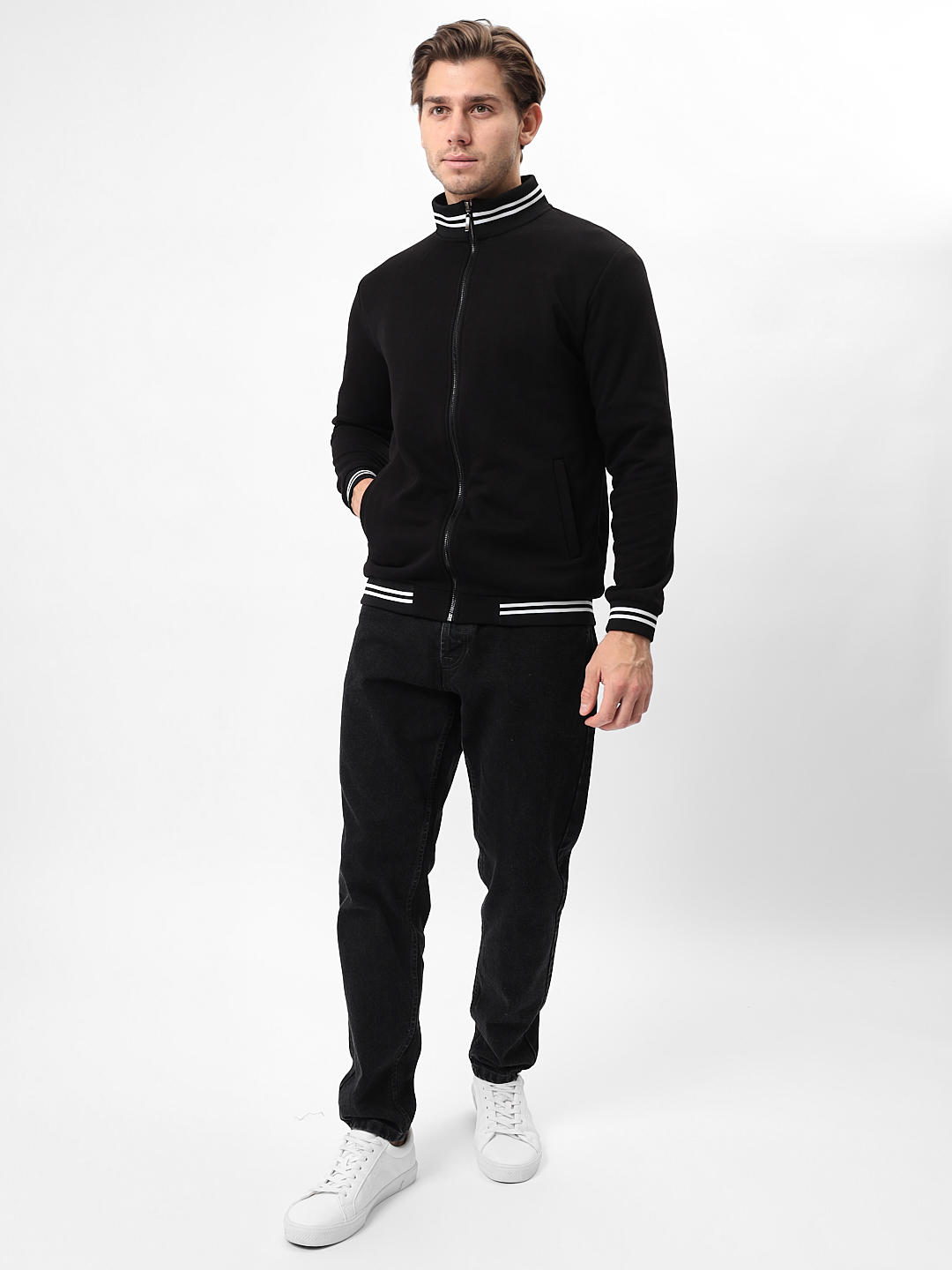 G175-J-чёрный Толстовка муж. дл. рукав