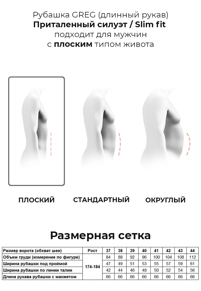 171/139/114/ZV Сорочка мужская длинный рукав