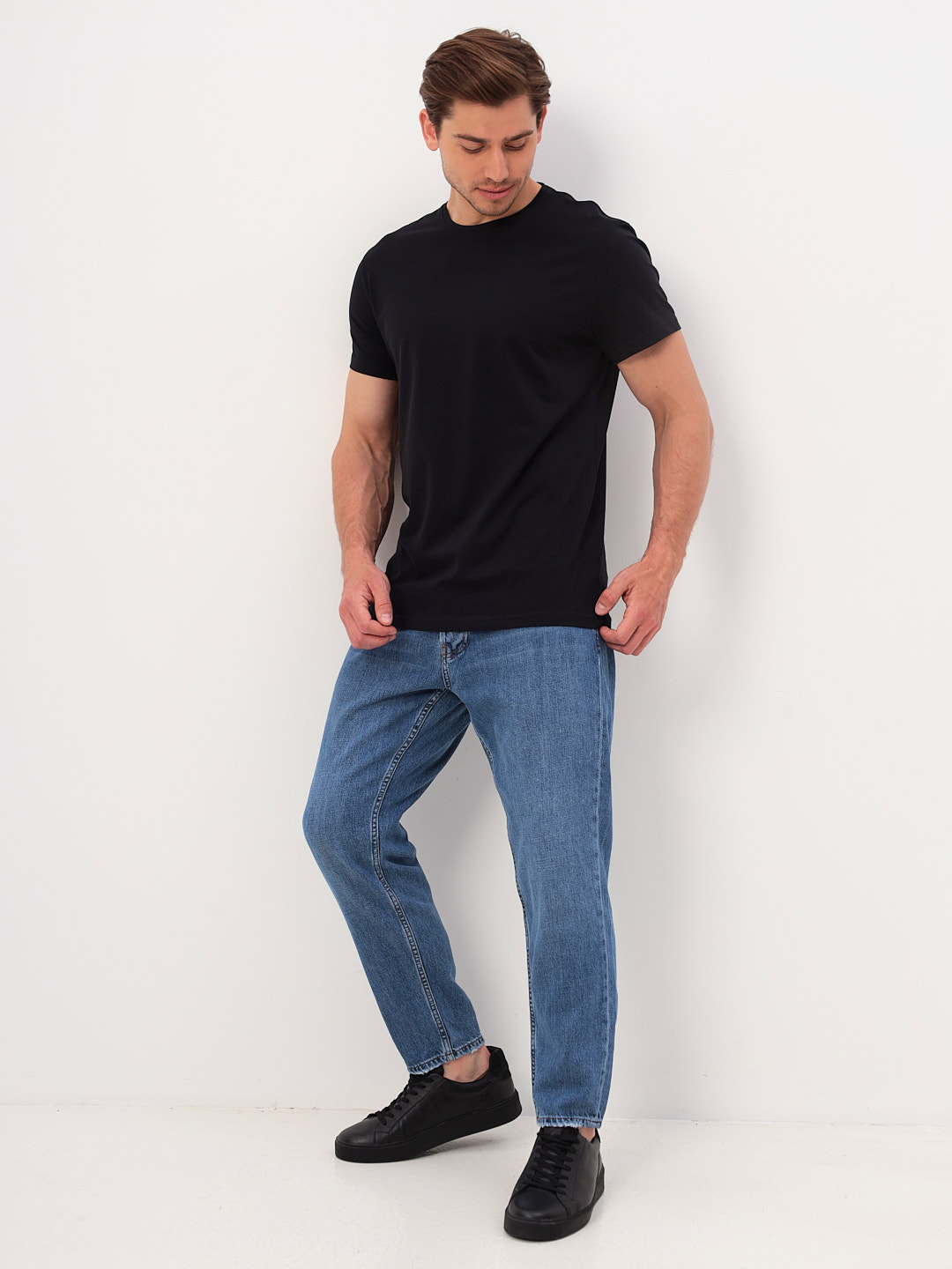 G145-KO-SA-S5111 (черный) Футболка мужская короткий рукав