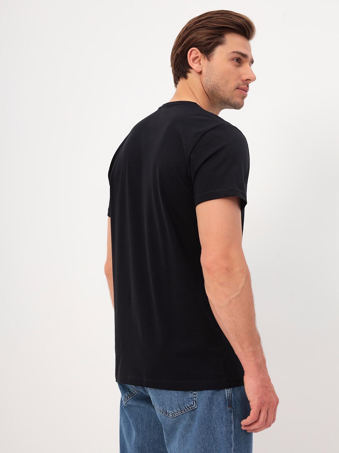 G145-KO-SA-S5111 (черный) Футболка мужская короткий рукав