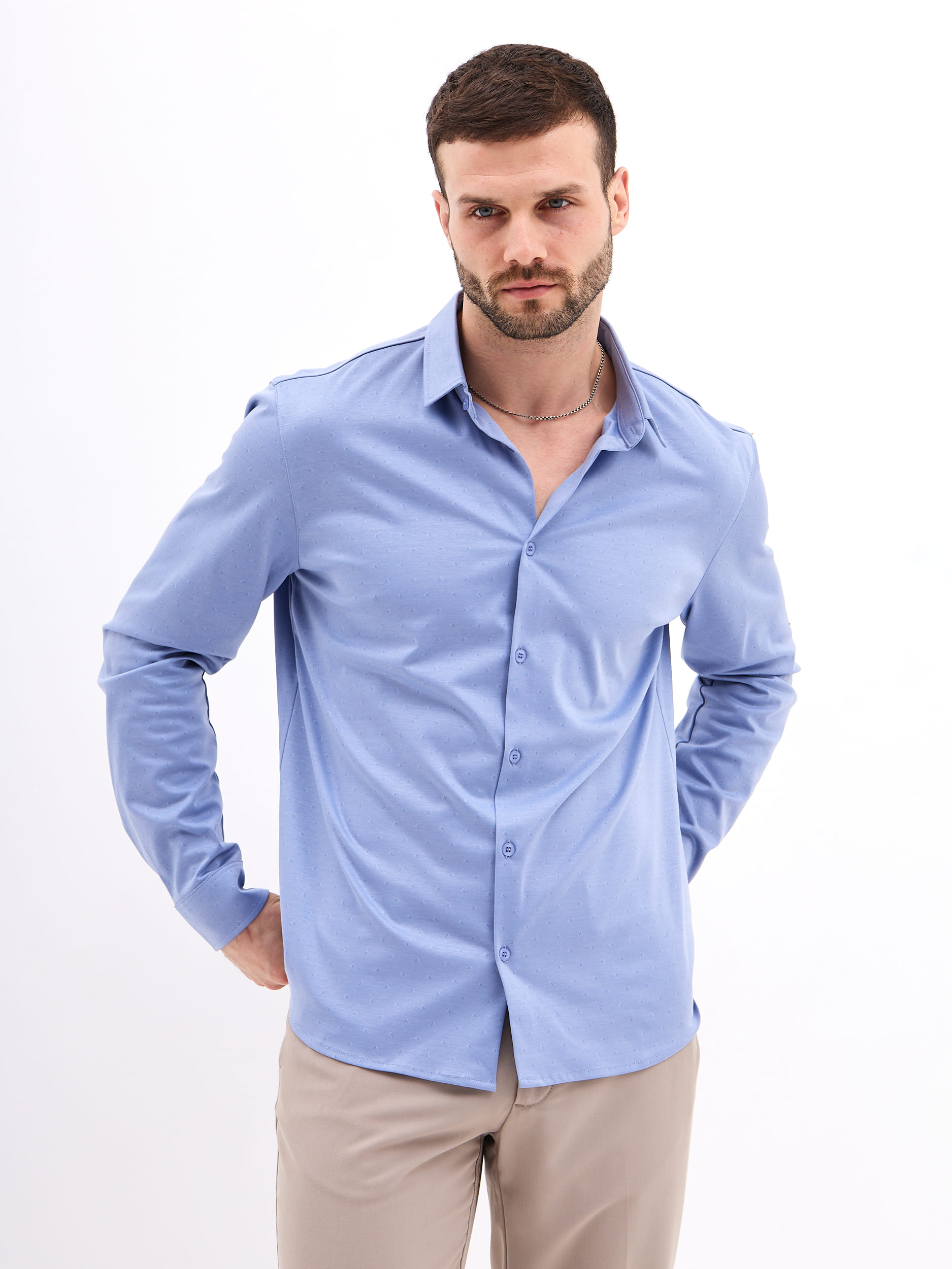 SK213/131/1322/ZN Рубашка трикотажная мужская